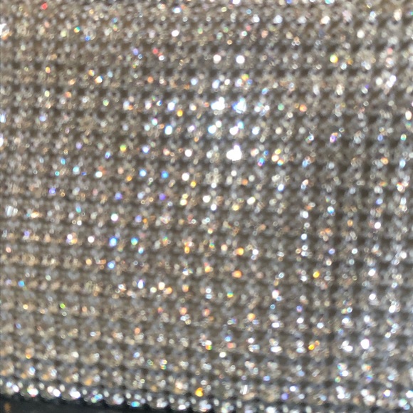 Austrian crystal evening bag; clear stones metal frame: Walborg  vtg Hong Kong - Picture 4 of 11